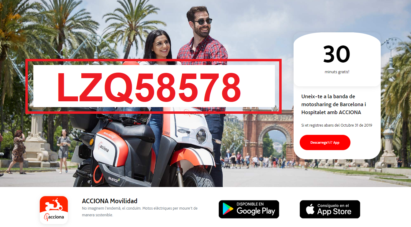 Avatar de ▷ LZQ58578 Código ACCIONA Motosharing 30 minutos GRATIS * Verano 2019 *